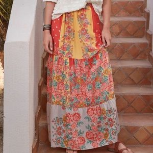 Sundance x Tolani Rose Melange Floral Maxi Skirt